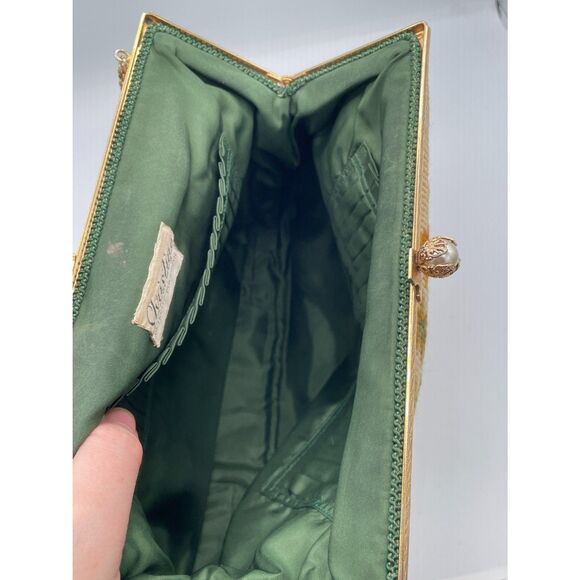 Vintage 60s Christine Needlepoint Purse Petit‎ Point Handbag Floral Kiss Lock - Picture 6 of 6